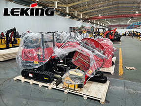 Leking Machinery Exports Two Mini Excavators To Europe