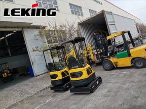 LeKing Machinery Exported 15 New KV12 Excavators to Poland