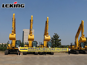 LeKing Machinery successfully exported 10 large-tonnage full hydraulic excavators to Southeast Asia