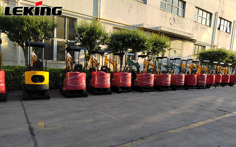 LeKing Machinery exported a batch of mini excavators to Germany LeKing Machinery exported a batch of mini excavators to Germany