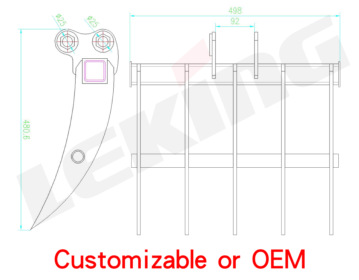 Rake Size Details