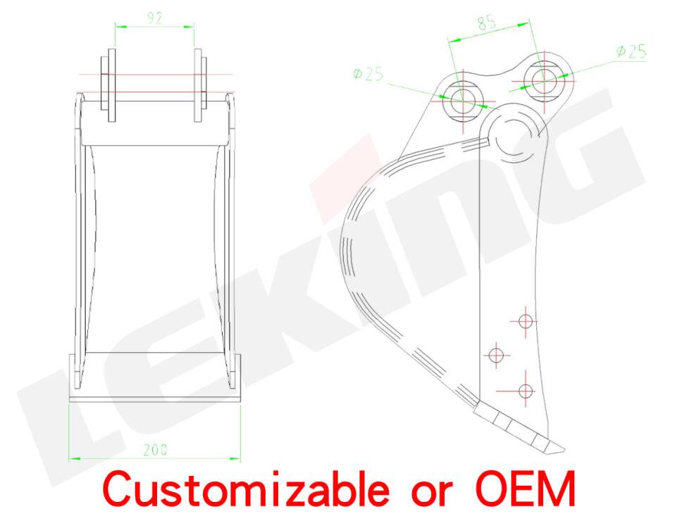 200 bucket Size Details 200 bucket Size Details