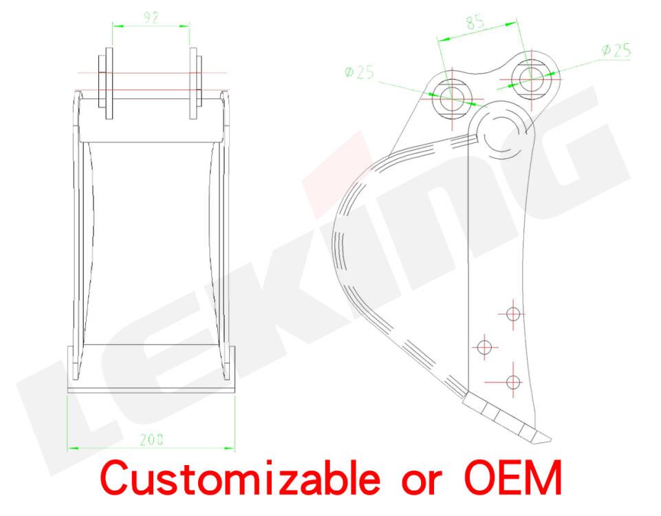 200 bucket Size Details