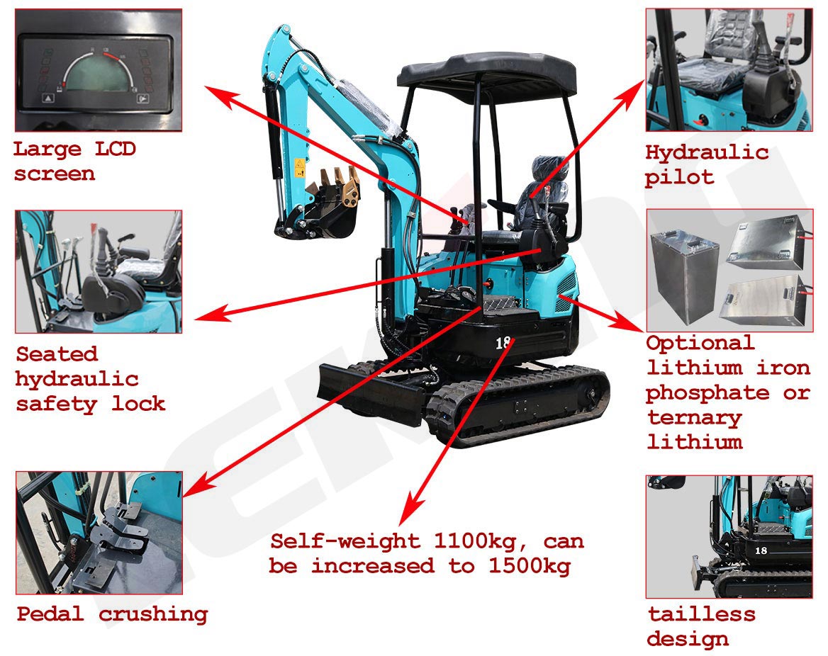 KE18 Electric Excavator Optional accessories KE18 Electric Excavator Standard Configuration