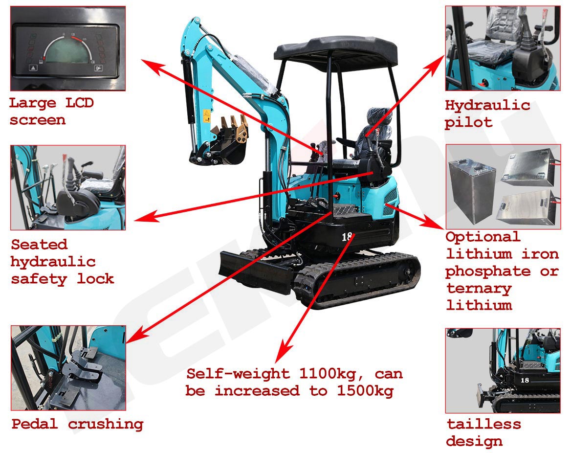 KE18 Electric Excavator Standard Configuration