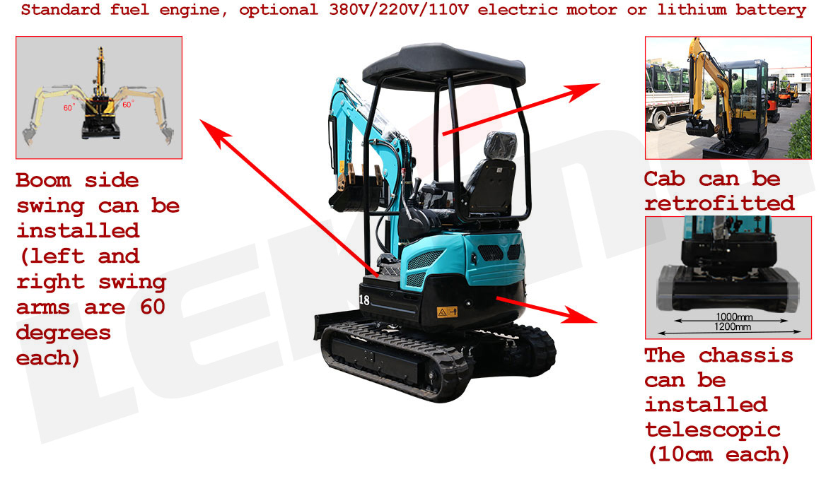 KE18 Electric Excavator Optional accessories KE18 Electric Excavator Optional Configuration