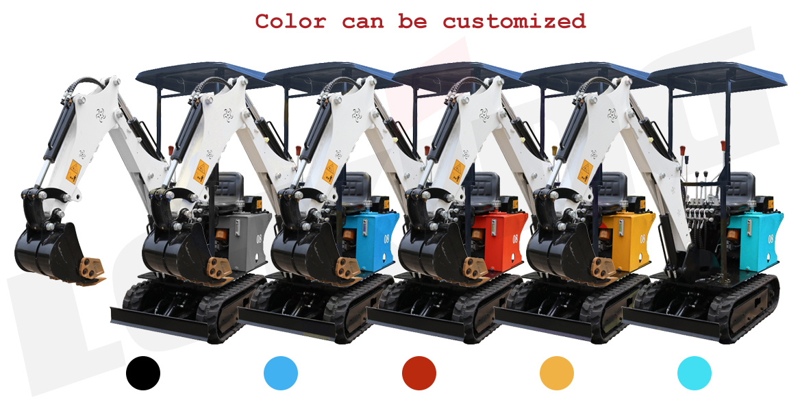 KV08 Mini Excavator Optional color KV08 Mini Excavator Optional accessories