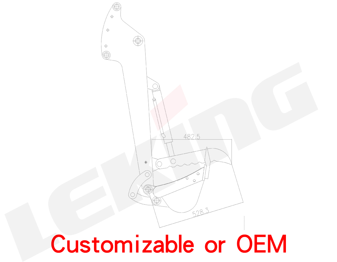 Hydraulic Thumb Size Details