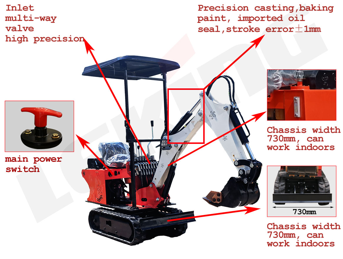 KV08 Mini Excavator standard configuration