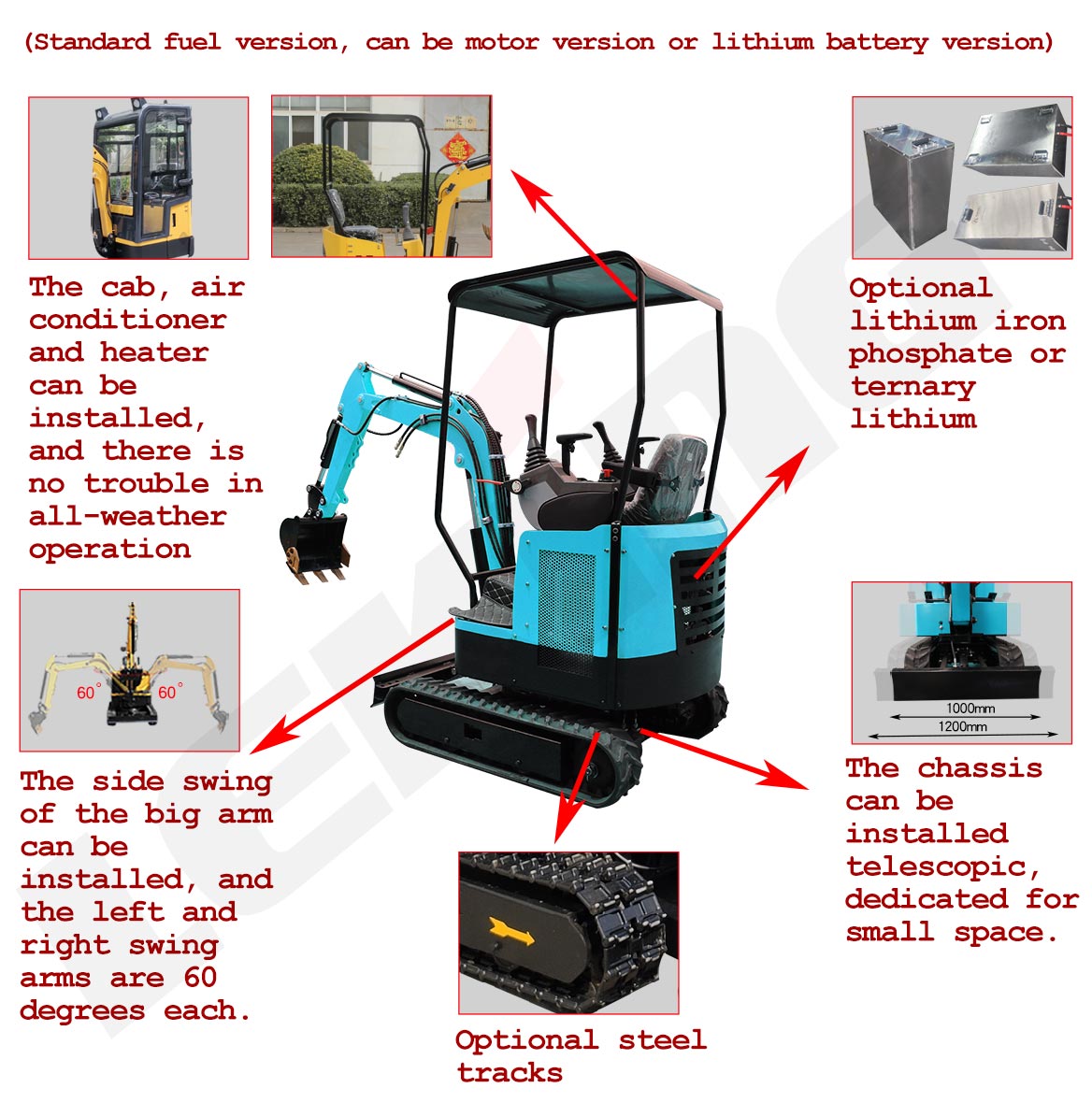 KE17 Electric Excavator Optional Configuration