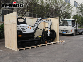 LeKing Machinery exports a batch of electric excavators to the United States