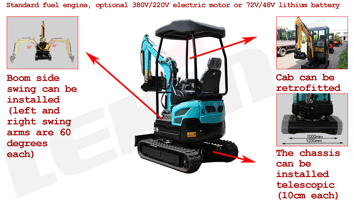 KV18 Mini Excavator Optional Configuration