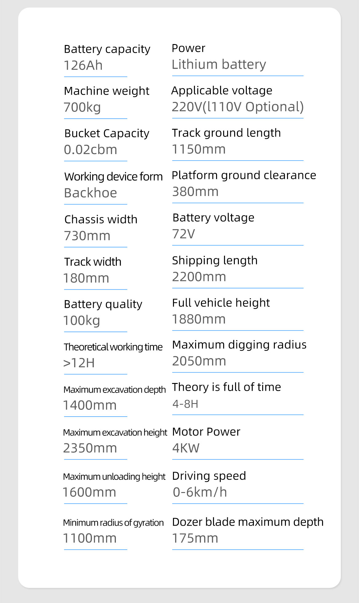 KE09 Electric Excavator