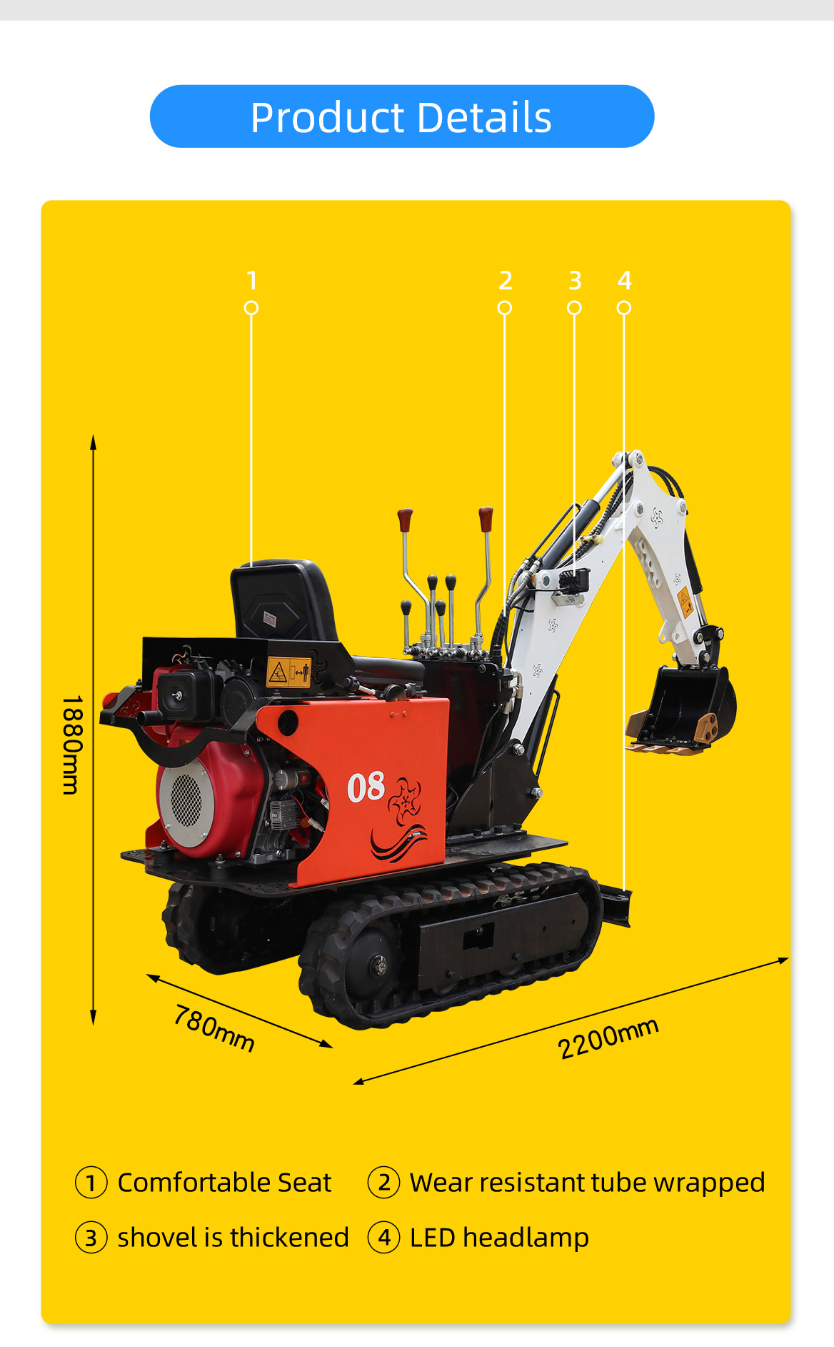 KV08 Mini Excavator