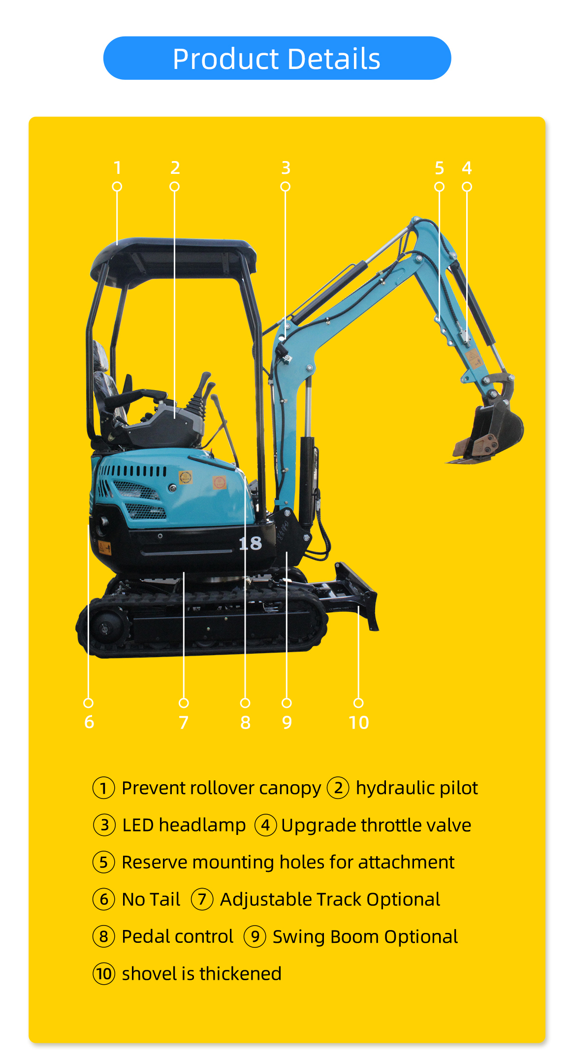 KV18 Mini Excavator