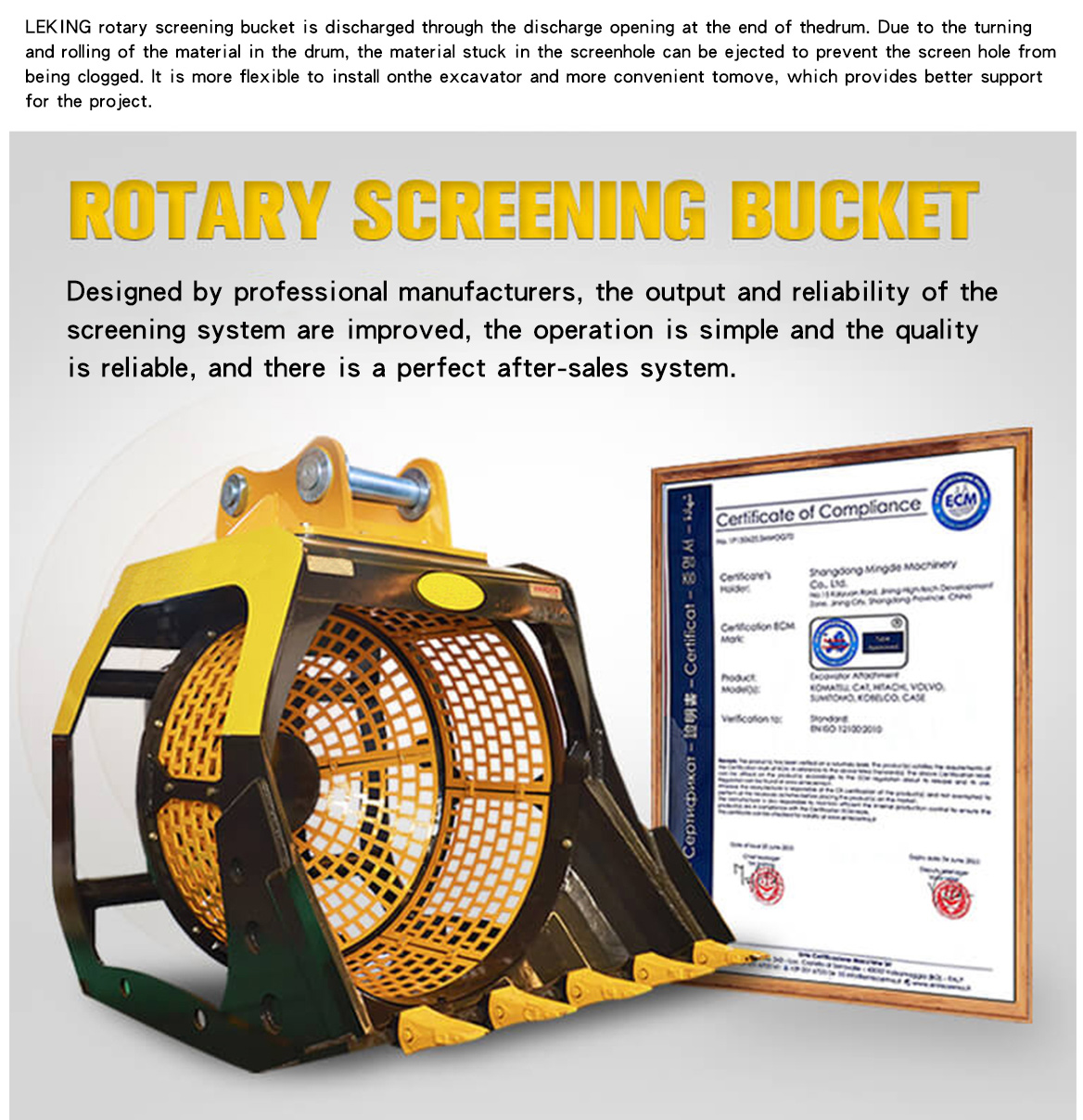 Drum screening bucket