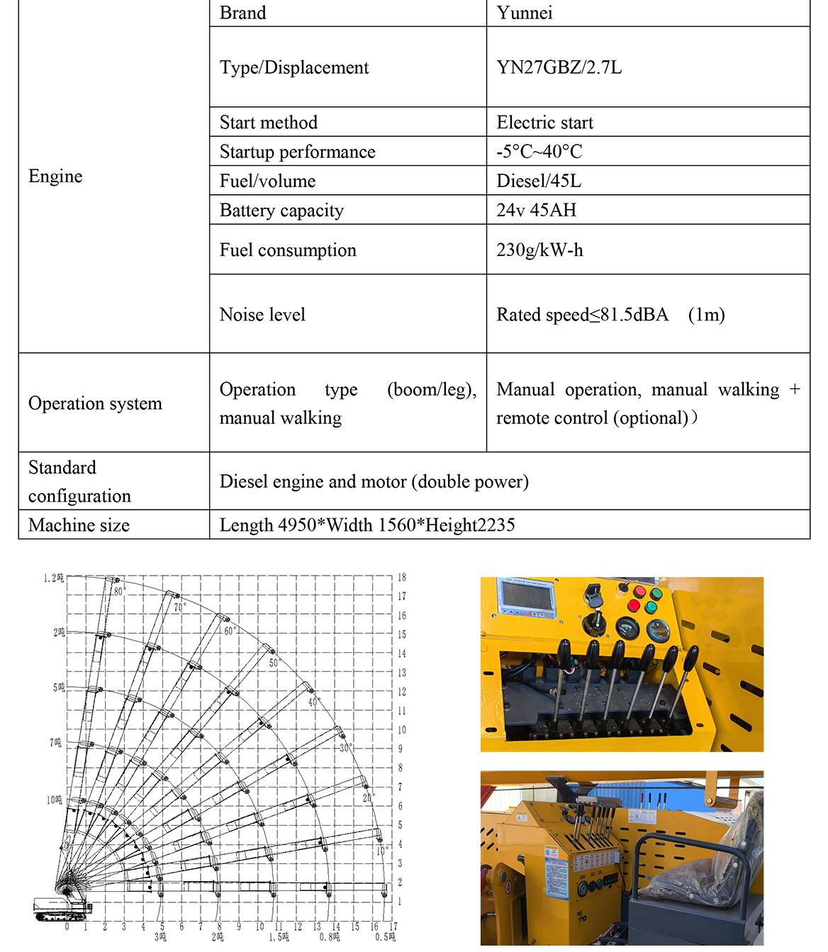 8 tons spider crane