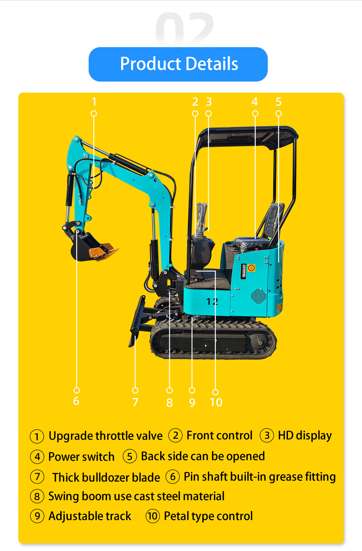 Mini excavator-KV12A Mini excavator-KV12A